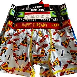 Happy Threads Boys Boxer Briefs 4 Pack • Size 6/7 • NEW